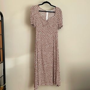 Dress with back zipper